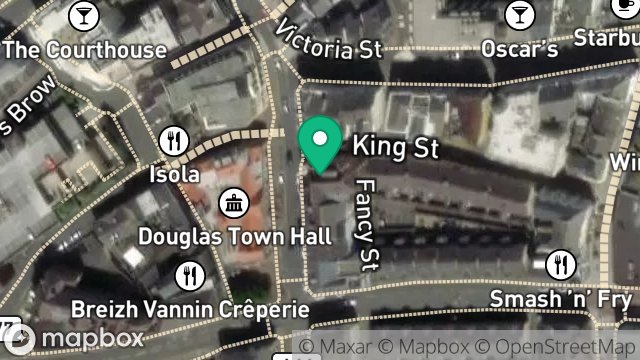 Map showing SIMCOCKS LTD, RIDGEWAY HOUSE, RIDGEWAY STREET, DOUGLAS, ISLE OF MAN, IM1 1EL