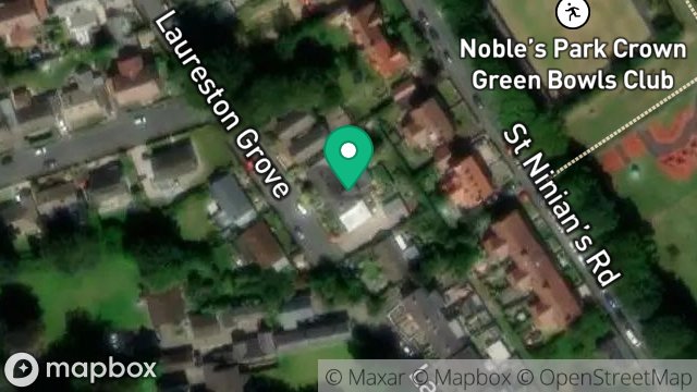 Map showing 22, LAURESTON GROVE, DOUGLAS, ISLE OF MAN, IM2 4BG