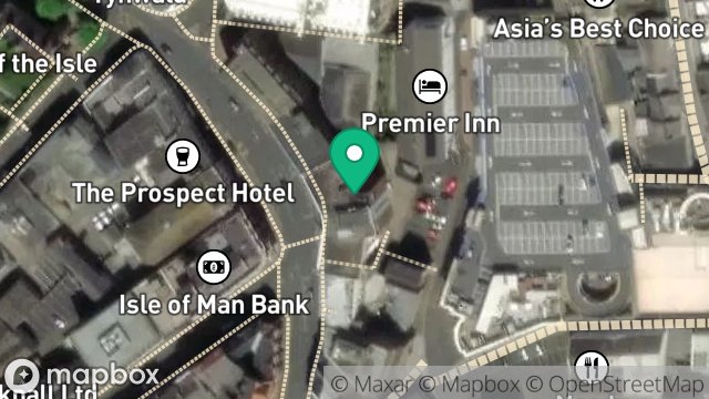 Map showing LLOYDS TSB BANK (IOM) LTD, VICTORY HOUSE, PROSPECT HILL, DOUGLAS, ISLE OF MAN, IM1 1EQ
