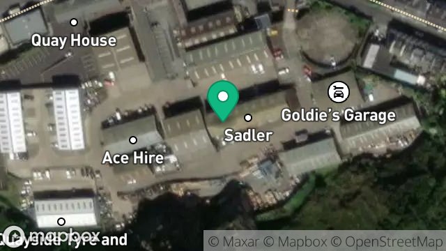 Map showing UNIT 7C, SOUTH QUAY INDUSTRIAL ESTATE, DOUGLAS, ISLE OF MAN, IM1 5AT
