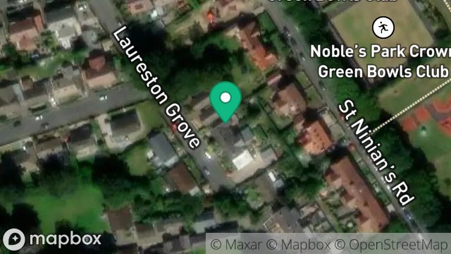 Map showing 26, LAURESTON GROVE, DOUGLAS, ISLE OF MAN, IM2 4BG