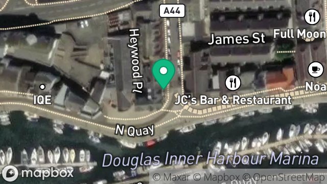 Map showing SHOP, 2, RIDGEWAY STREET, DOUGLAS, ISLE OF MAN, IM1 1EW