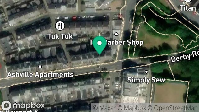 Map showing 6, DERBY ROAD, DOUGLAS, ISLE OF MAN, IM2 3ET