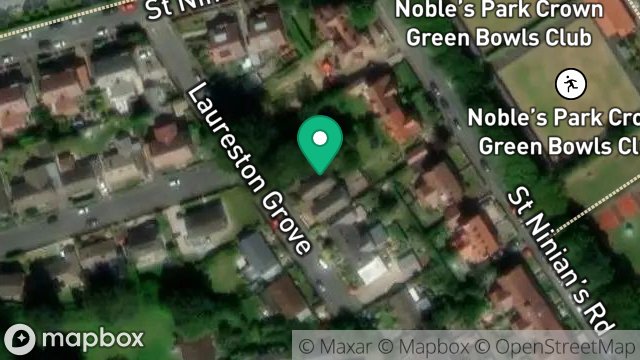 Map showing 30, LAURESTON GROVE, DOUGLAS, ISLE OF MAN, IM2 4BG