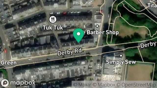 Map showing THIRD FLOOR FLAT, SILVERBAY, 8, DERBY ROAD, DOUGLAS, ISLE OF MAN, IM2 3ET