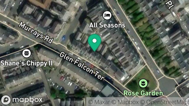 Map showing 12, MURRAYS ROAD, DOUGLAS, ISLE OF MAN, IM2 3HT