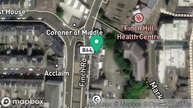 Map showing LANGUAGE HOUSE, 34, FINCH ROAD, DOUGLAS, ISLE OF MAN, IM1 2PS