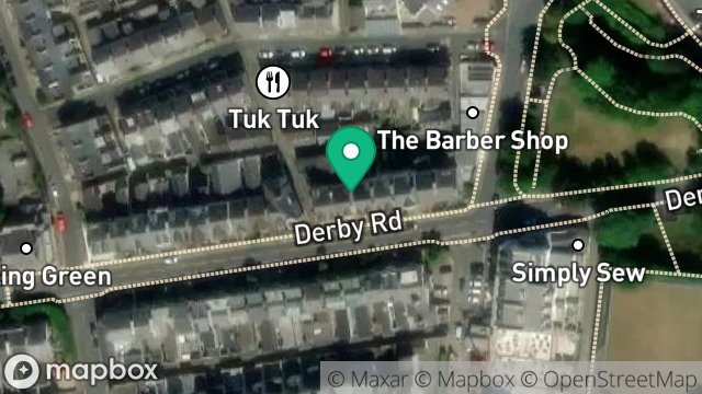 Map showing FLAT 2, 12, DERBY ROAD, DOUGLAS, ISLE OF MAN, IM2 3ET