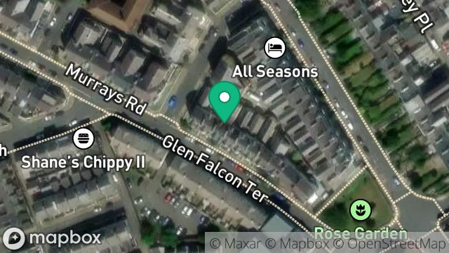 Map showing 16, MURRAYS ROAD, DOUGLAS, ISLE OF MAN, IM2 3HT
