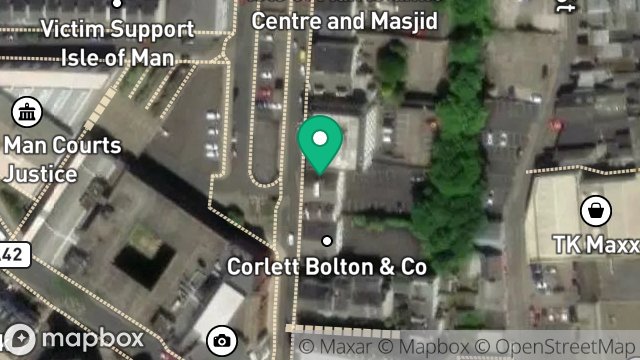 Map showing 8, FINCH ROAD, DOUGLAS, ISLE OF MAN, IM1 2PT