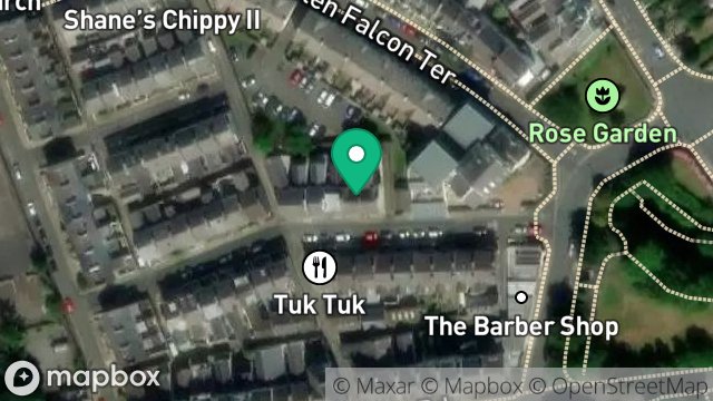 Map showing 8, FALCON STREET, DOUGLAS, ISLE OF MAN, IM2 3HA