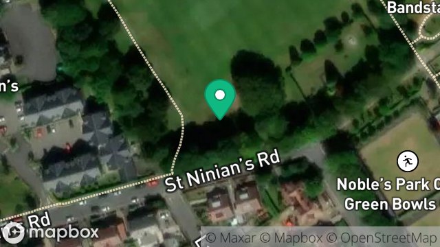 Map showing LOWER PLAYING FIELD NOBLES PARK ADJACENT TO, ST NINIANS ROAD, DOUGLAS, ISLE OF MAN, IM2 4BE