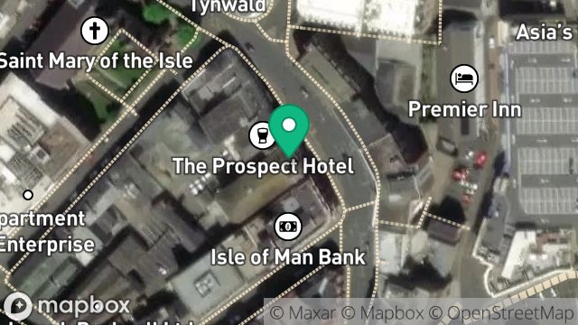 Map showing 19-21, PROSPECT HILL, DOUGLAS, ISLE OF MAN, IM1 1ET