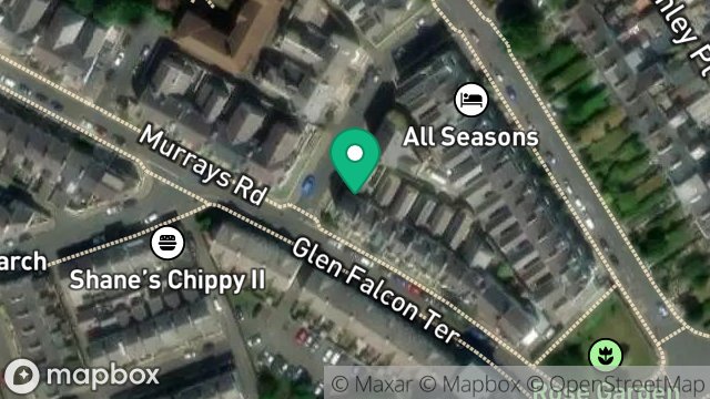 Map showing LANDLORDS, 20, MURRAYS ROAD, DOUGLAS, ISLE OF MAN, IM2 3HT