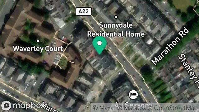 Map showing 4, DRURY TERRACE, DOUGLAS, ISLE OF MAN, IM2 3HY