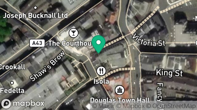 Map showing FLAT 1, 37, NELSON STREET, DOUGLAS, ISLE OF MAN, IM1 2AJ
