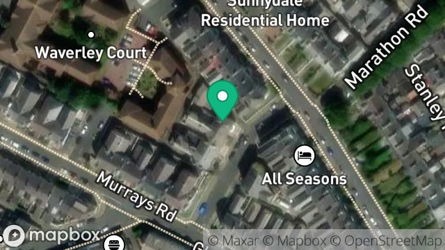Map showing 1, PRINCES AVENUE, DOUGLAS, ISLE OF MAN, IM2 3JB