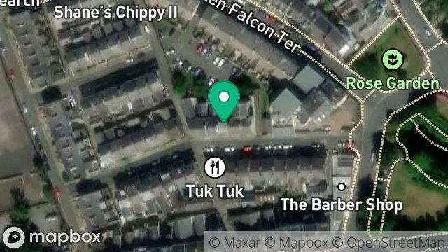Map showing 10, FALCON STREET, DOUGLAS, ISLE OF MAN, IM2 3HA