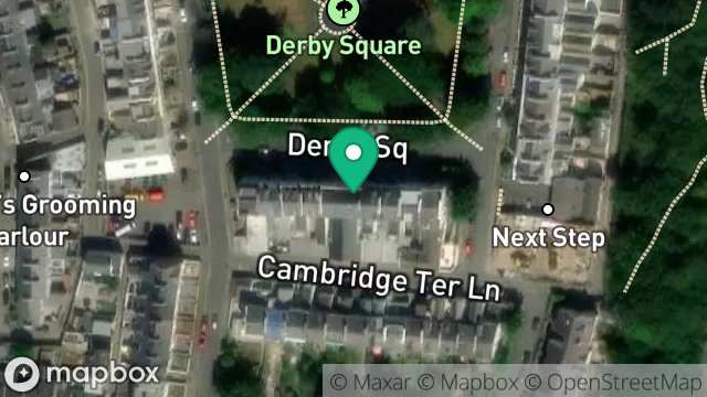 Map showing 35, DERBY SQUARE, DOUGLAS, ISLE OF MAN, IM1 3LW
