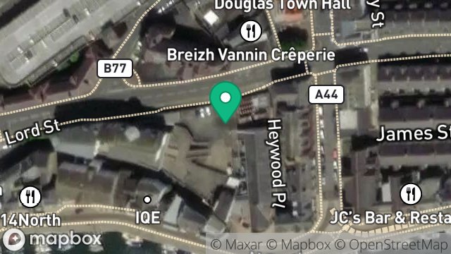 Map showing CAR PARK, LORD STREET, DOUGLAS, ISLE OF MAN, IM1 1LQ