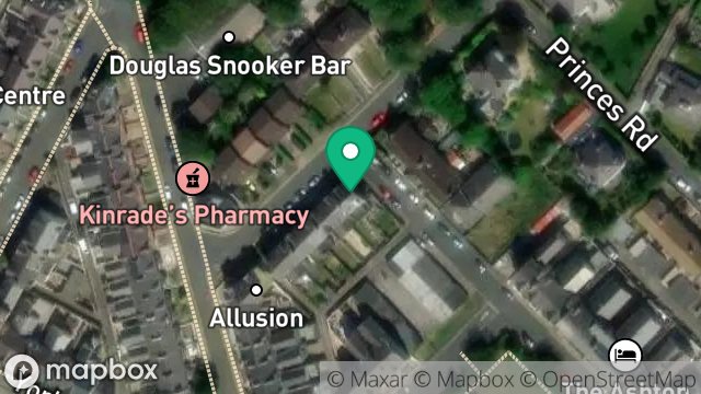 Map showing 14, LOWER DUKES ROAD, DOUGLAS, ISLE OF MAN, IM2 4BJ