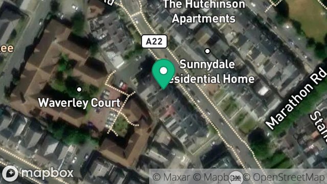 Map showing 7, DRURY TERRACE, DOUGLAS, ISLE OF MAN, IM2 3HY