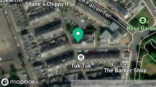 Map showing 14, FALCON STREET, DOUGLAS, ISLE OF MAN, IM2 3HA