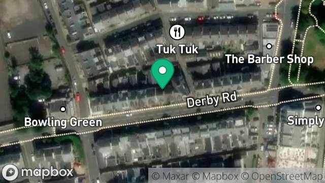 Map showing 20, DERBY ROAD, DOUGLAS, ISLE OF MAN, IM2 3ET