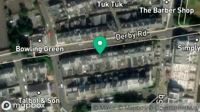 Map showing FLAT 1, 21, DERBY ROAD, DOUGLAS, ISLE OF MAN, IM2 3ES