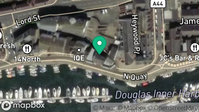 Map showing 27, NORTH QUAY, DOUGLAS, ISLE OF MAN, IM1 4LE