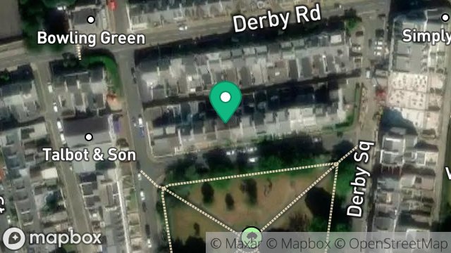 Map showing 68, DERBY SQUARE, DOUGLAS, ISLE OF MAN, IM1 3LR
