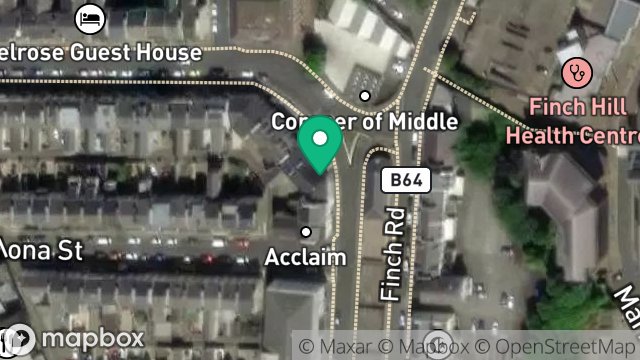 Map showing 14, MOUNT HAVELOCK, DOUGLAS, ISLE OF MAN, IM1 2QG