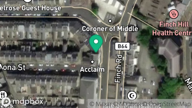 Map showing 13, MOUNT HAVELOCK, DOUGLAS, ISLE OF MAN, IM1 2QG