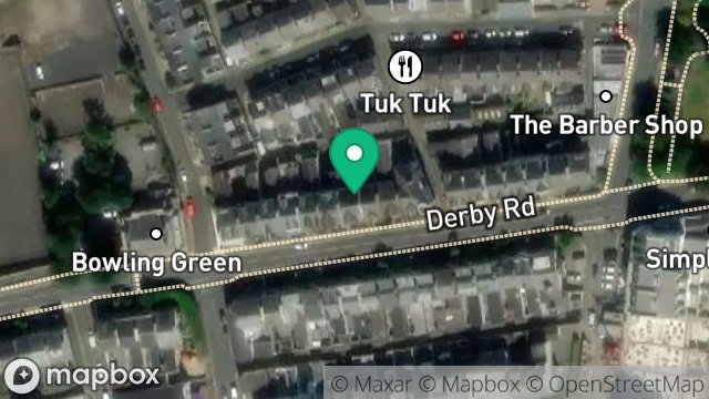Map showing 22, DERBY ROAD, DOUGLAS, ISLE OF MAN, IM2 3ET