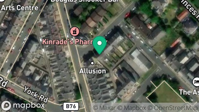 Map showing 2, LOWER DUKES ROAD, DOUGLAS, ISLE OF MAN, IM2 4BJ