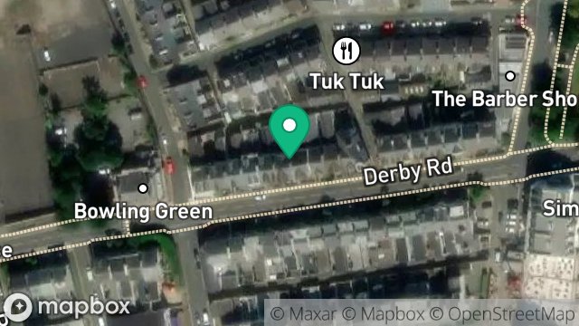 Map showing FLAT 1, 22A, DERBY ROAD, DOUGLAS, ISLE OF MAN, IM2 3ET