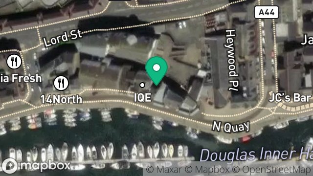 Map showing 25, NORTH QUAY, DOUGLAS, ISLE OF MAN, IM1 4LE