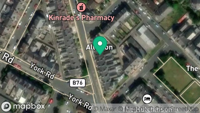 Map showing 6, LAURESTON TERRACE, DOUGLAS, ISLE OF MAN, IM2 5DH