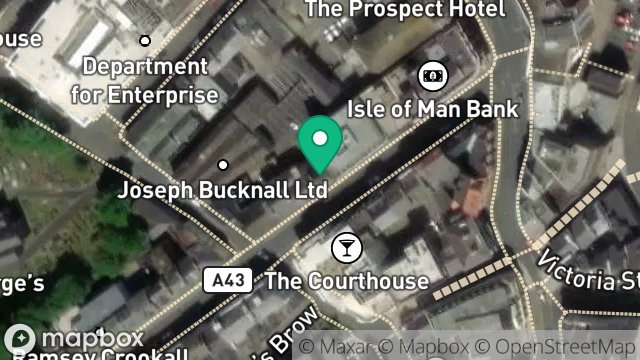 Map showing TALBOT CHAMBERS, 16-18, ATHOL STREET, DOUGLAS, ISLE OF MAN, IM1 1QD