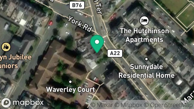 Map showing 1, WAVERLEY TERRACE, DOUGLAS, ISLE OF MAN, IM2 3HZ