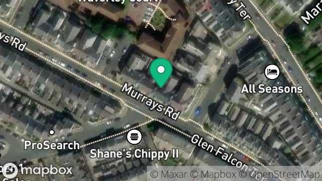 Map showing FLAT 1, 28, MURRAYS ROAD, DOUGLAS, ISLE OF MAN, IM2 3HP