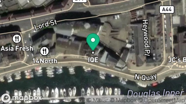 Map showing MERCHANTS HOUSE, 24, NORTH QUAY, DOUGLAS, ISLE OF MAN, IM1 4LE