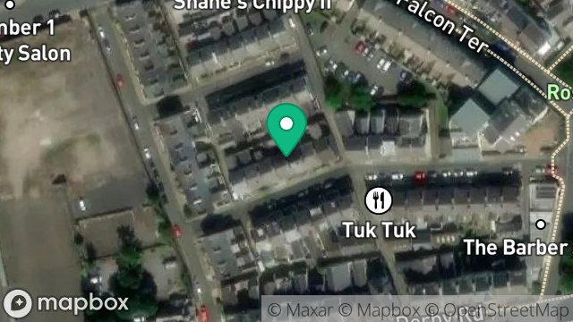 Map showing 22, FALCON STREET, DOUGLAS, ISLE OF MAN, IM2 3HA
