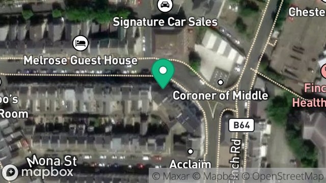 Map showing 19, MOUNT HAVELOCK, DOUGLAS, ISLE OF MAN, IM1 2QG
