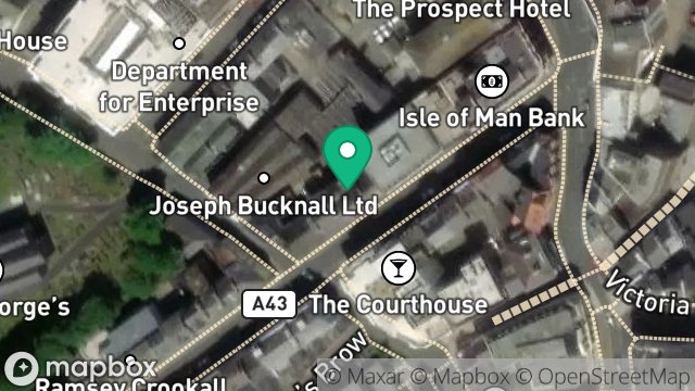 Map showing GREYSTONE LLC, 18, ATHOL STREET, DOUGLAS, ISLE OF MAN, IM1 1JA