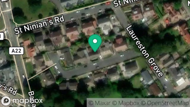 Map showing 8, LAURESTON CLOSE, DOUGLAS, ISLE OF MAN, IM2 4BF
