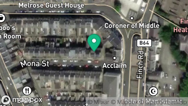Map showing 4, MONA STREET, DOUGLAS, ISLE OF MAN, IM1 2QD