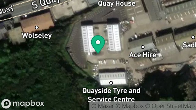 Map showing FORMER GAS PRODUCTION AND STORAGE AREA, SOUTH QUAY, DOUGLAS, ISLE OF MAN, IM1 5AT