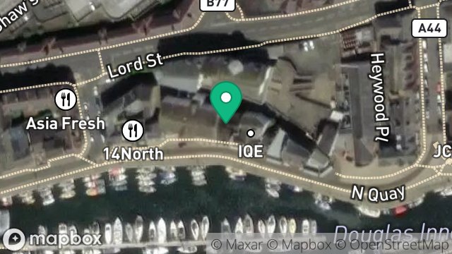 Map showing 22, NORTH QUAY, DOUGLAS, ISLE OF MAN, IM1 4LE