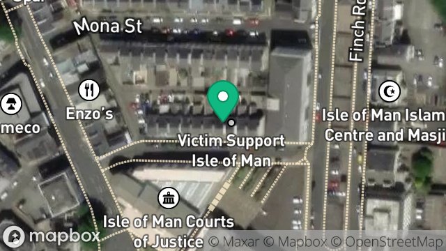 Map showing 8, ALBERT STREET, DOUGLAS, ISLE OF MAN, IM1 2QA